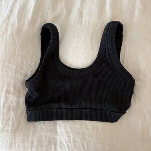 Alo wellness bra ribbed black small